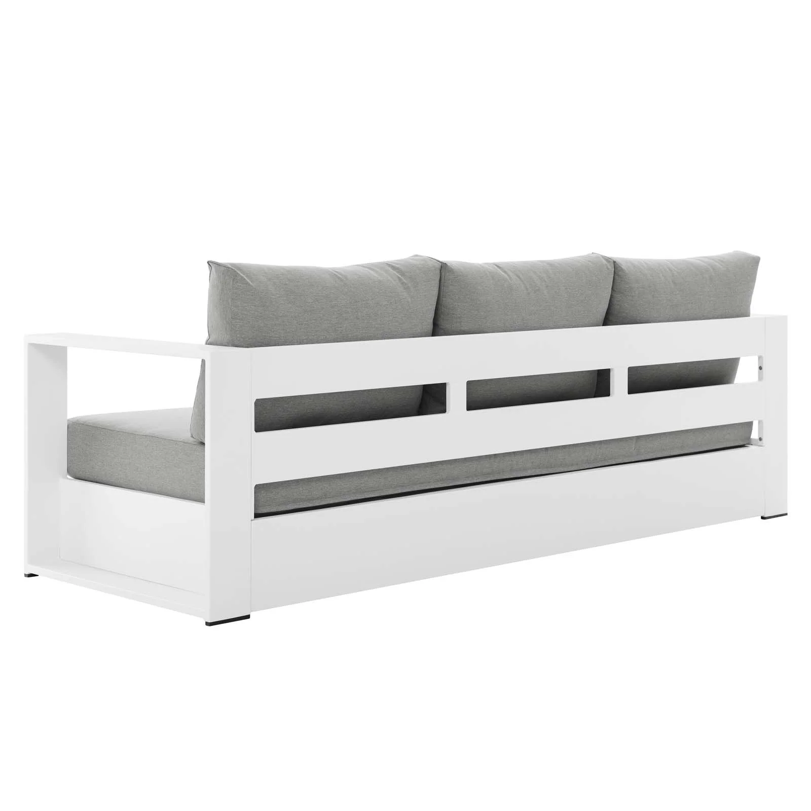 Lounge Sofa Table Set, Grey Gray, Aluminum, Metal, Fabric, Modern Contemporary, Outdoor Patio Balcony Cafe Bistro Garden Furniture Hotel Hospitality - Image 47