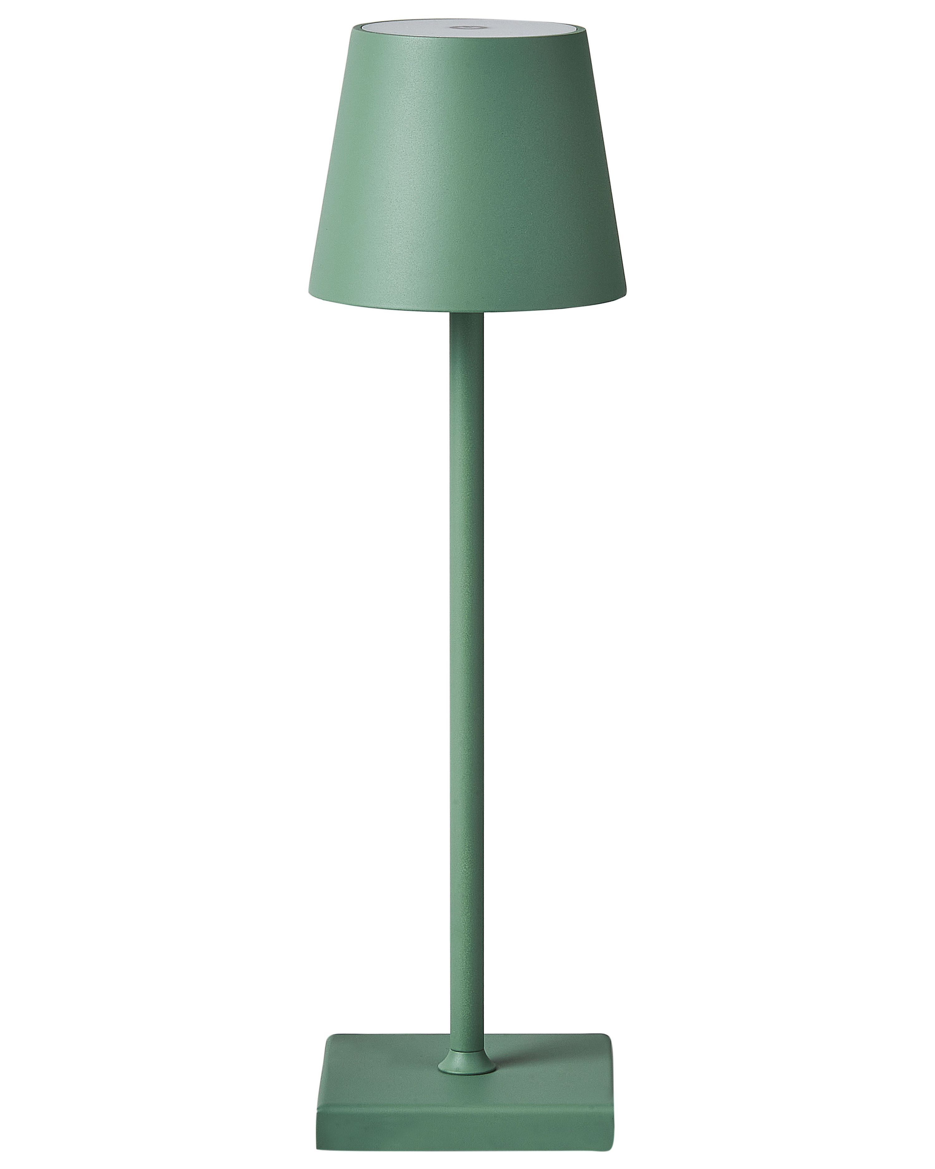 Wireless LED Table Lamp BACEIRO with Dimmer Metal Green