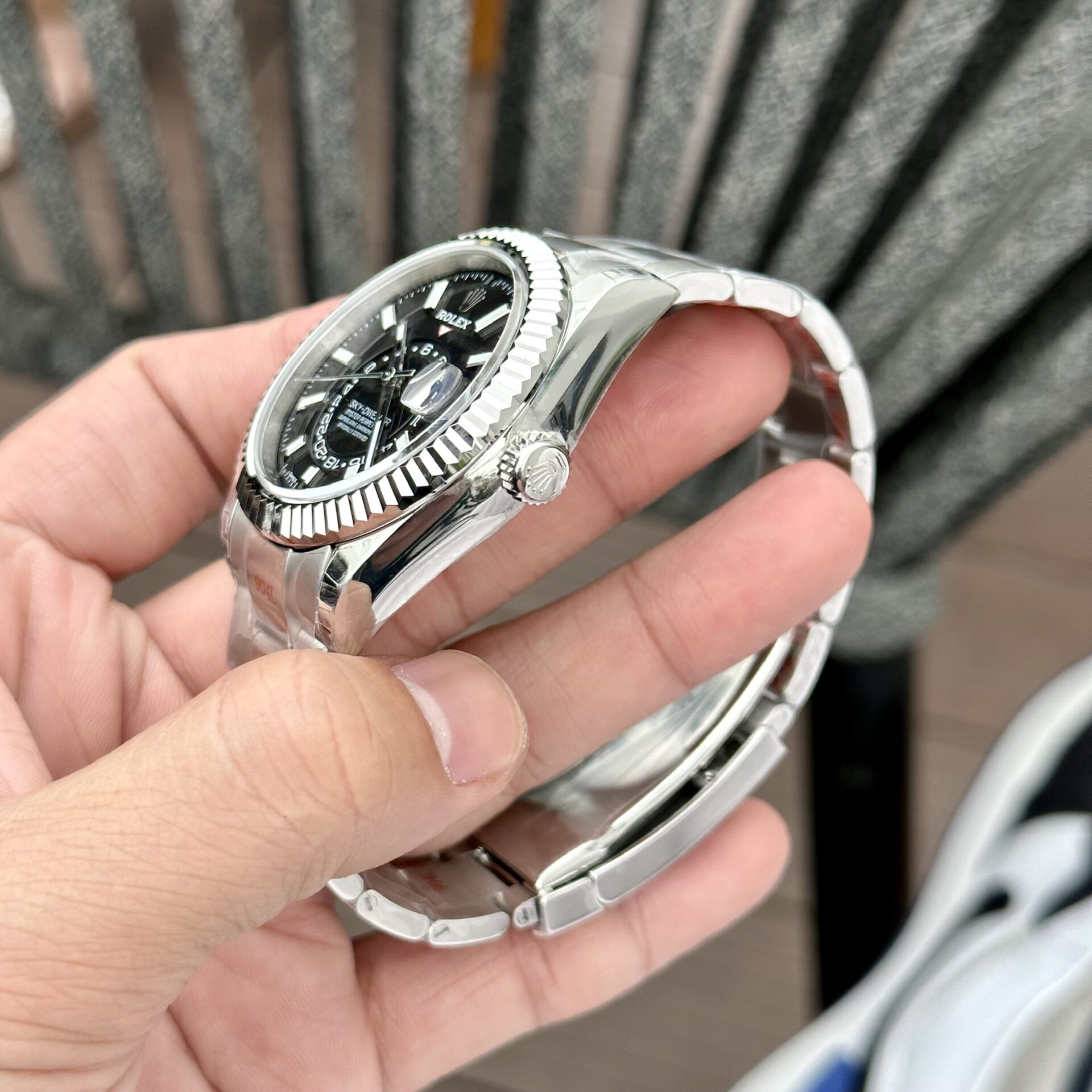 Rolex Sky-Dweller Replica 1:1 Watch Black Dial Silver N Factory 41mm Watch - Elite Watch Atelier