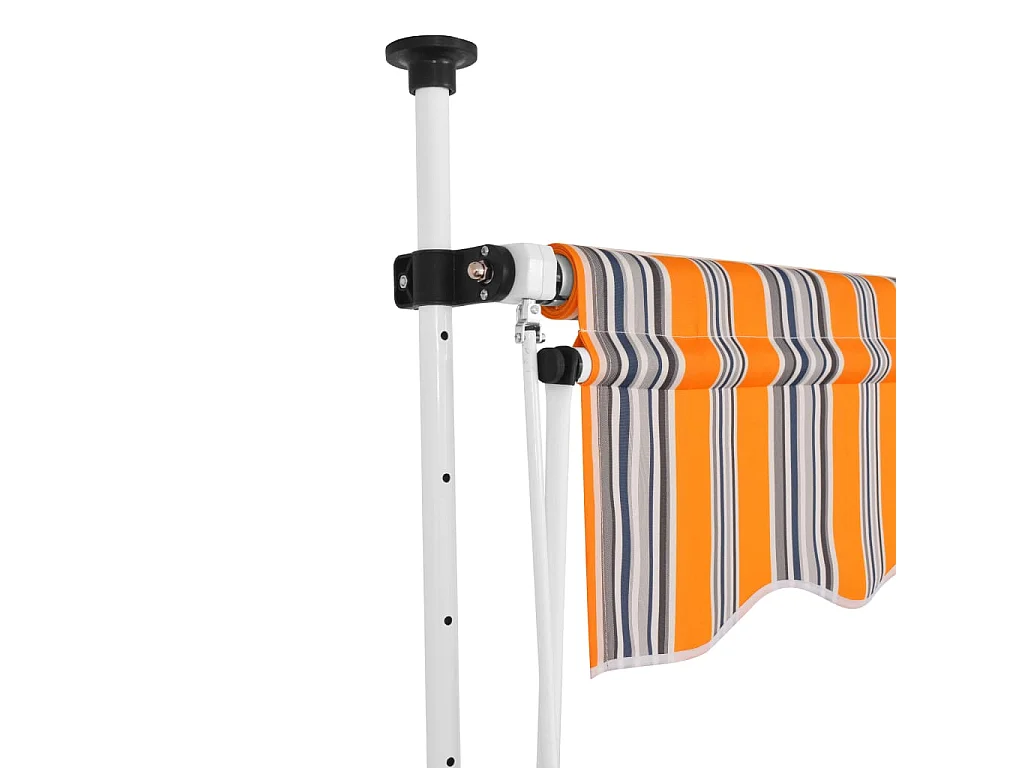 Auvent rétractable manuel 350 cm Rayures jaunes et bleues WVGQ1195