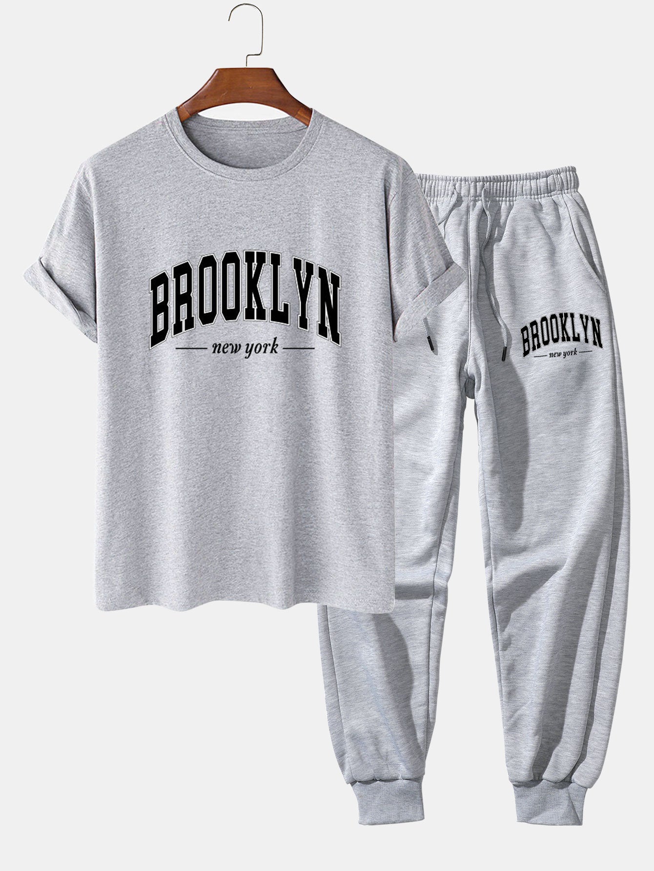 Brooklyn Print T-Shirt  & Jogger Pants