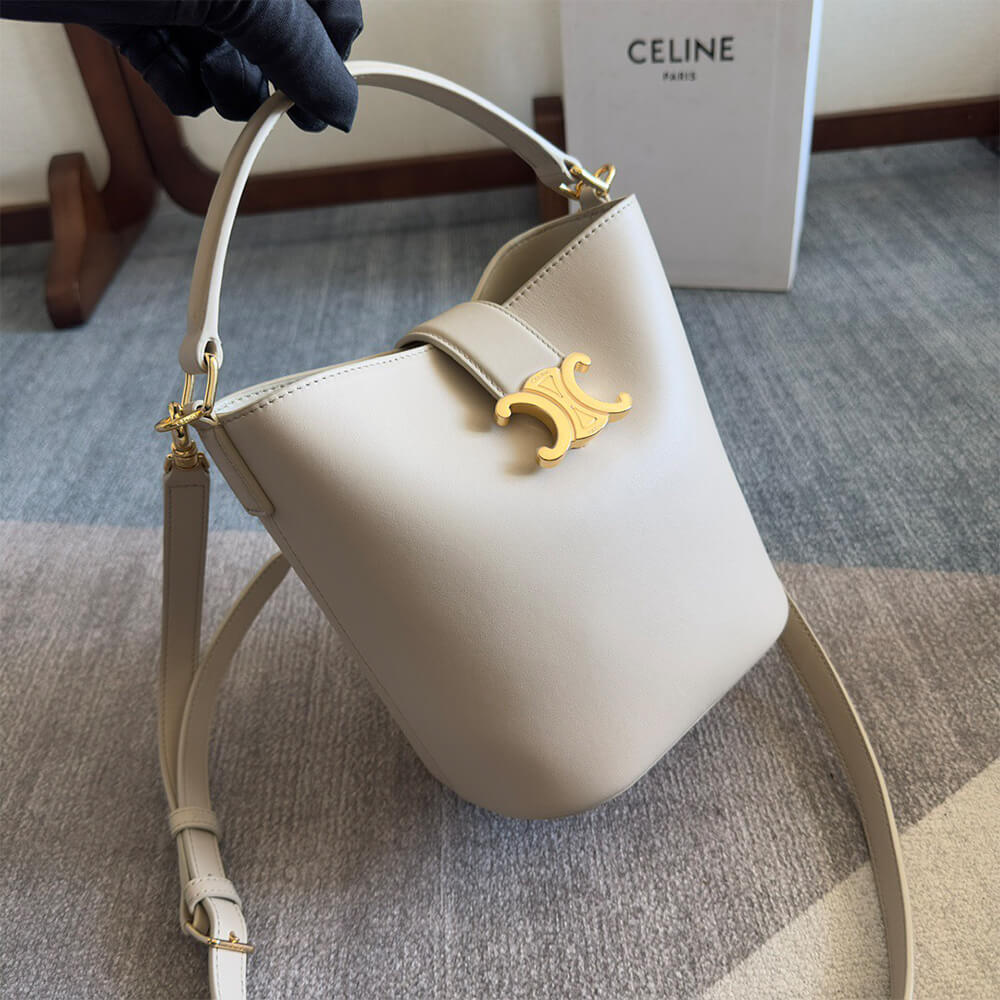 CELINE SMALL BUCKET LOUISE IN SMOOTH CALFSKIN(HIGH-END GRADE)1:1High-quality replica