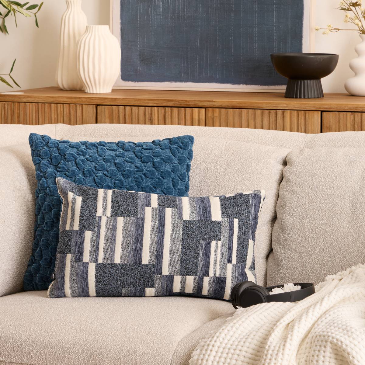 Cushion "Calix" Khaki green, 50x30 cm