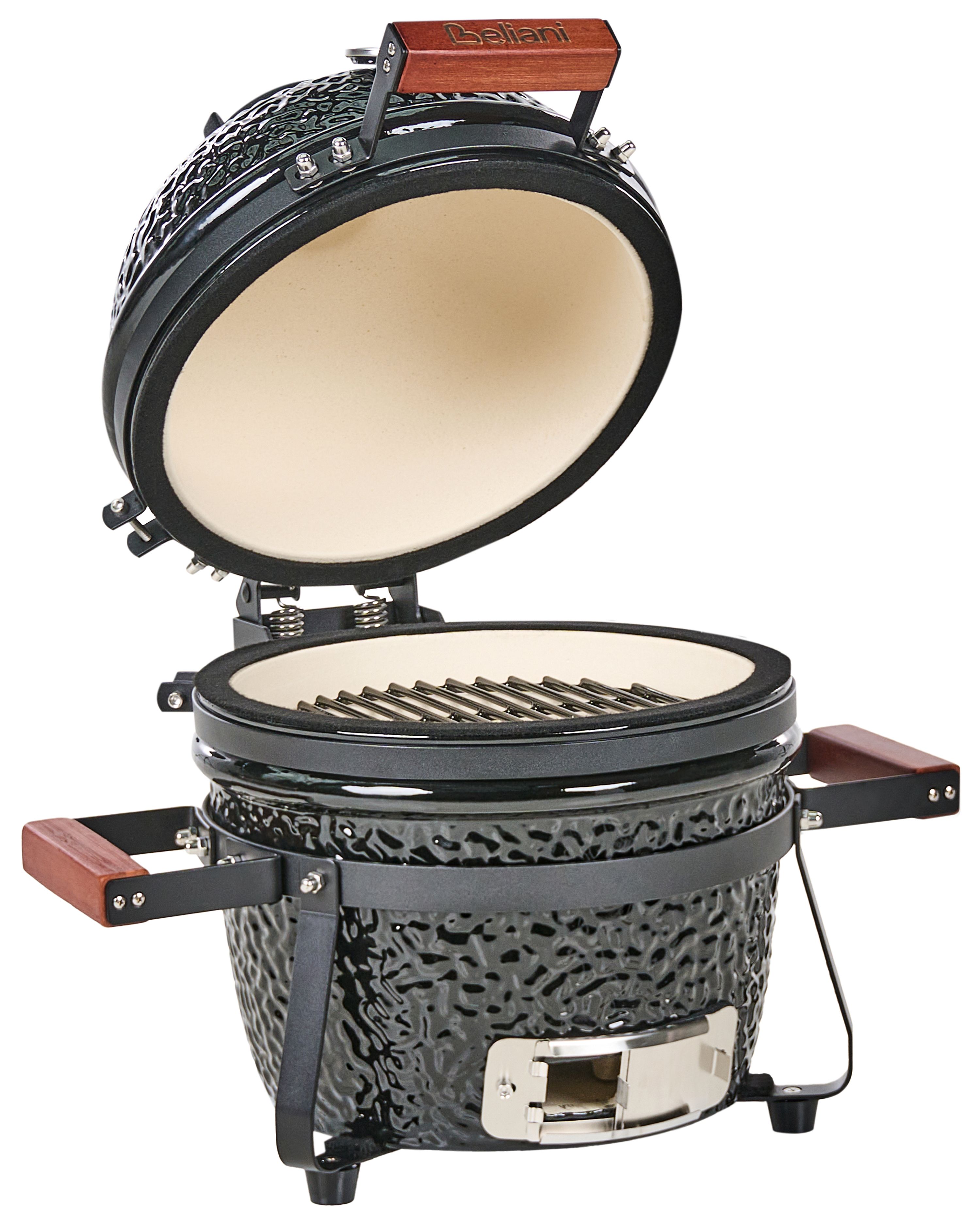 Mini Charcoal BBQ Grill KAMADO Ceramic Black