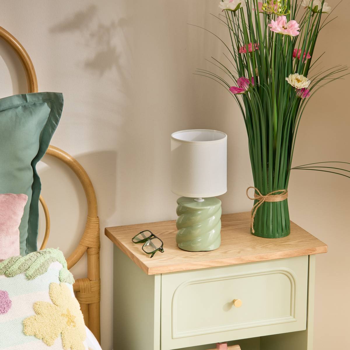 Lamp "Noly" Celadon Green, H.27 cm