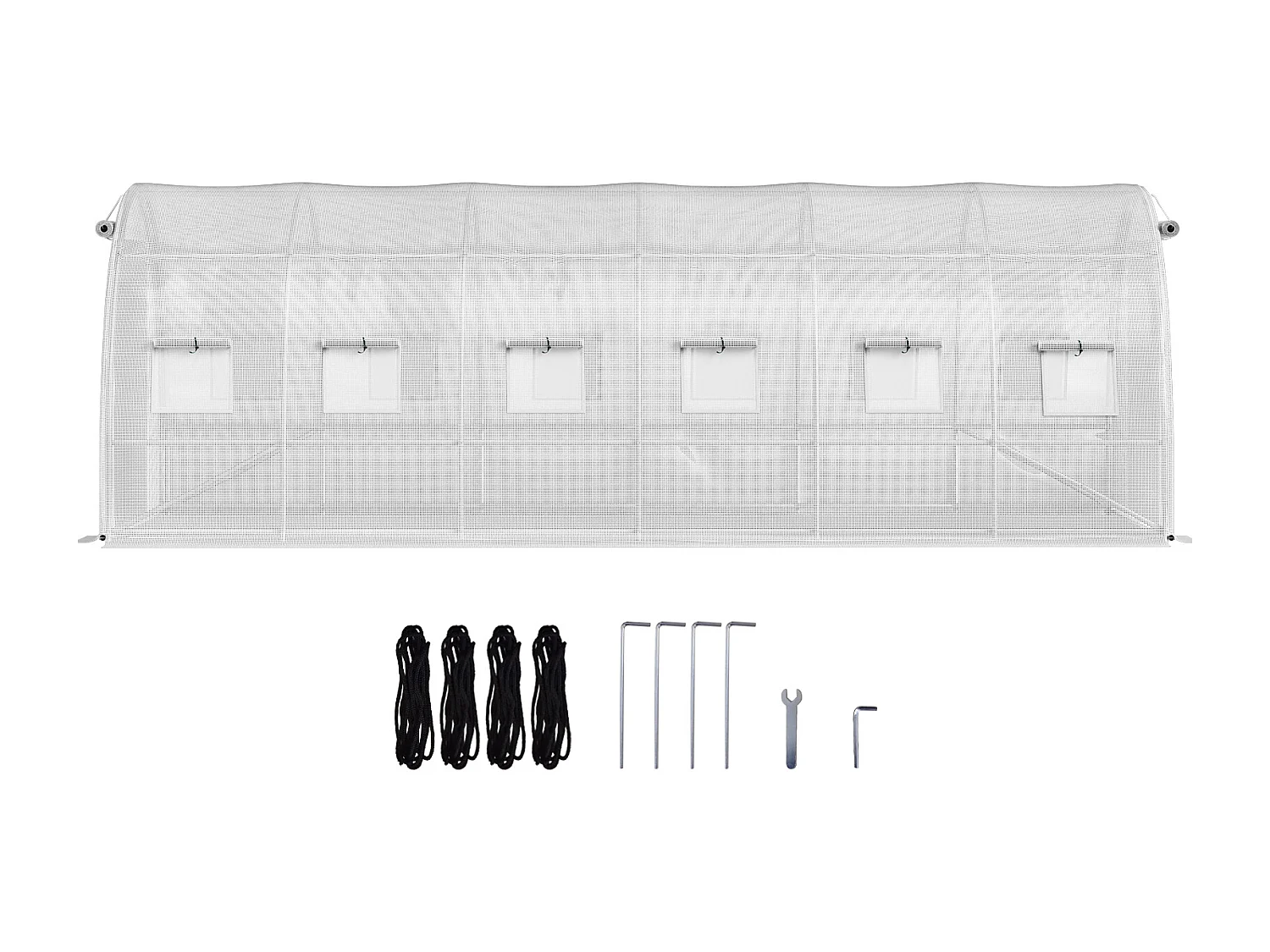 Serre Tunnel de Plain-Pied Ophorn, Cadre Galvanisé, Couverture Imperméable 20x10x7 Pi