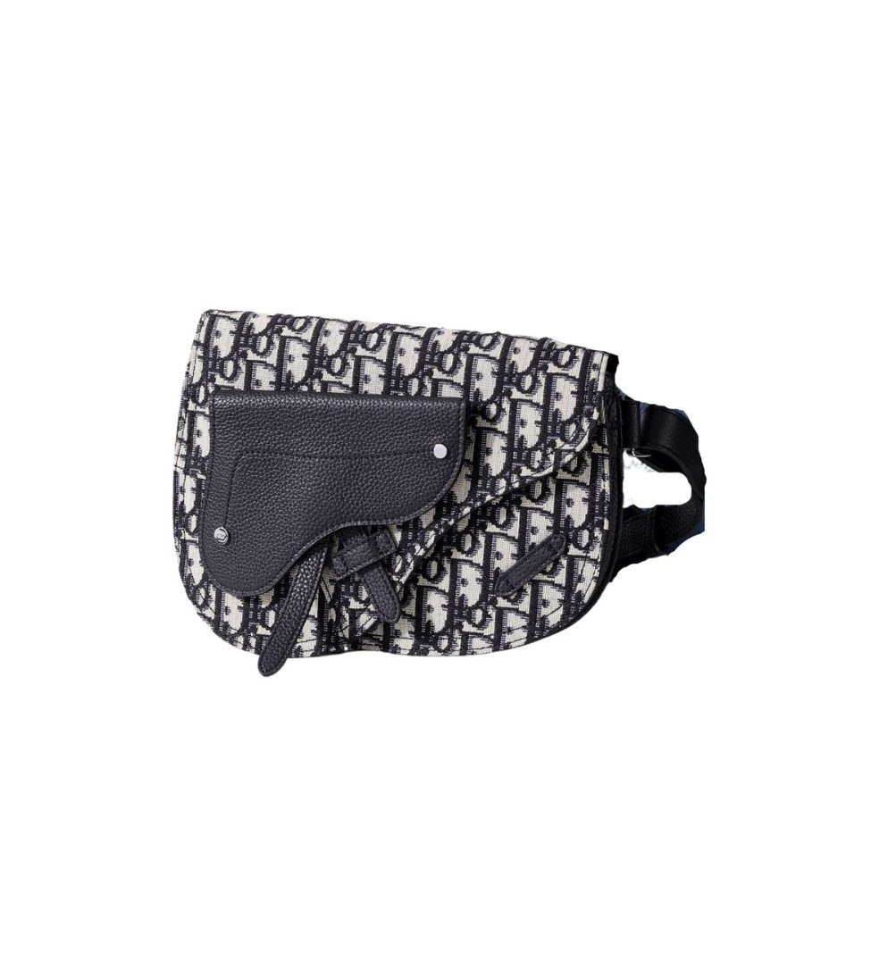 The Saddle Pouch Dior Oblique Jacquard White/Black For Women‎ 9.5in/24cm CD1:1High-quality replica