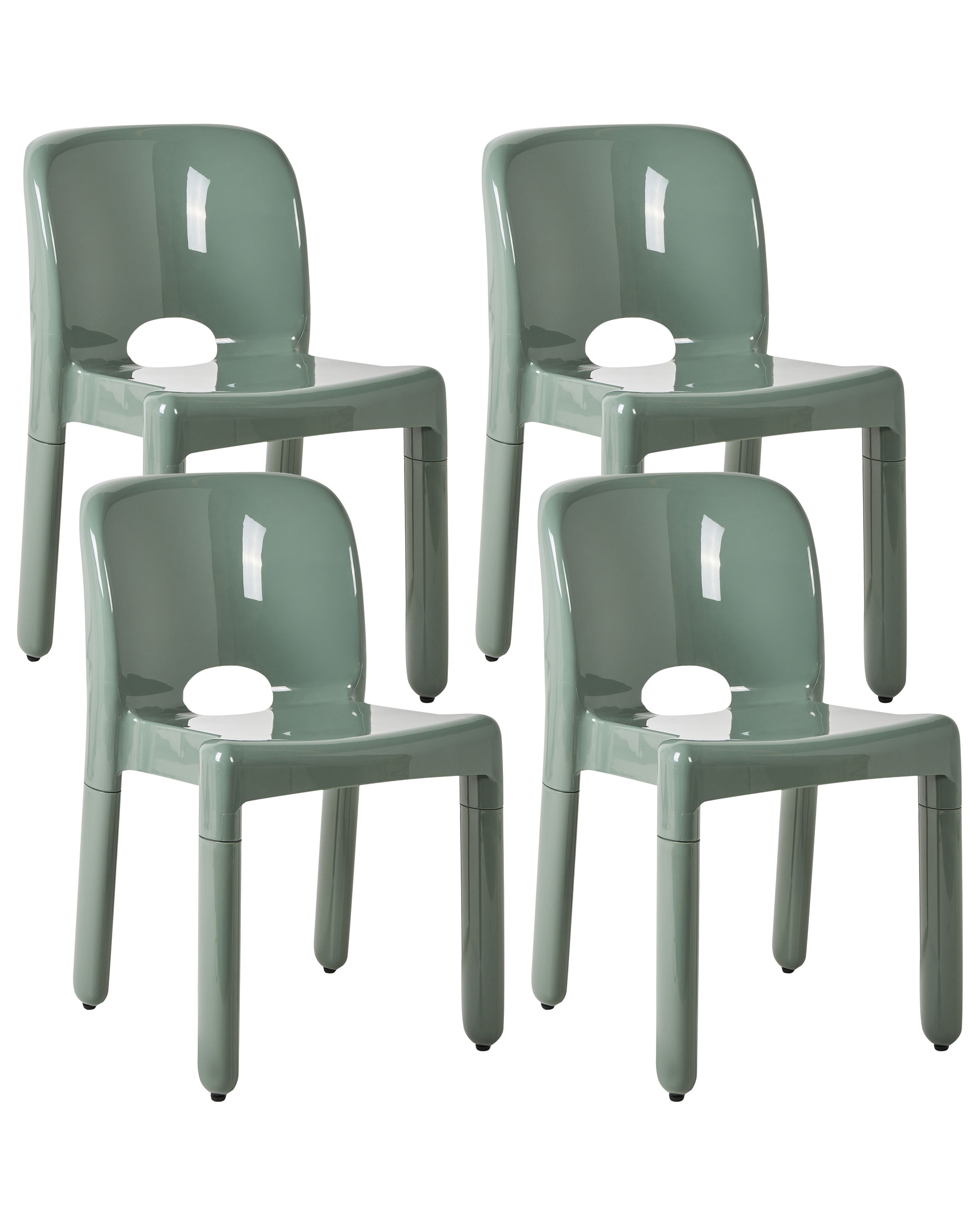 Set of 4 Garden Chairs BETIM Green