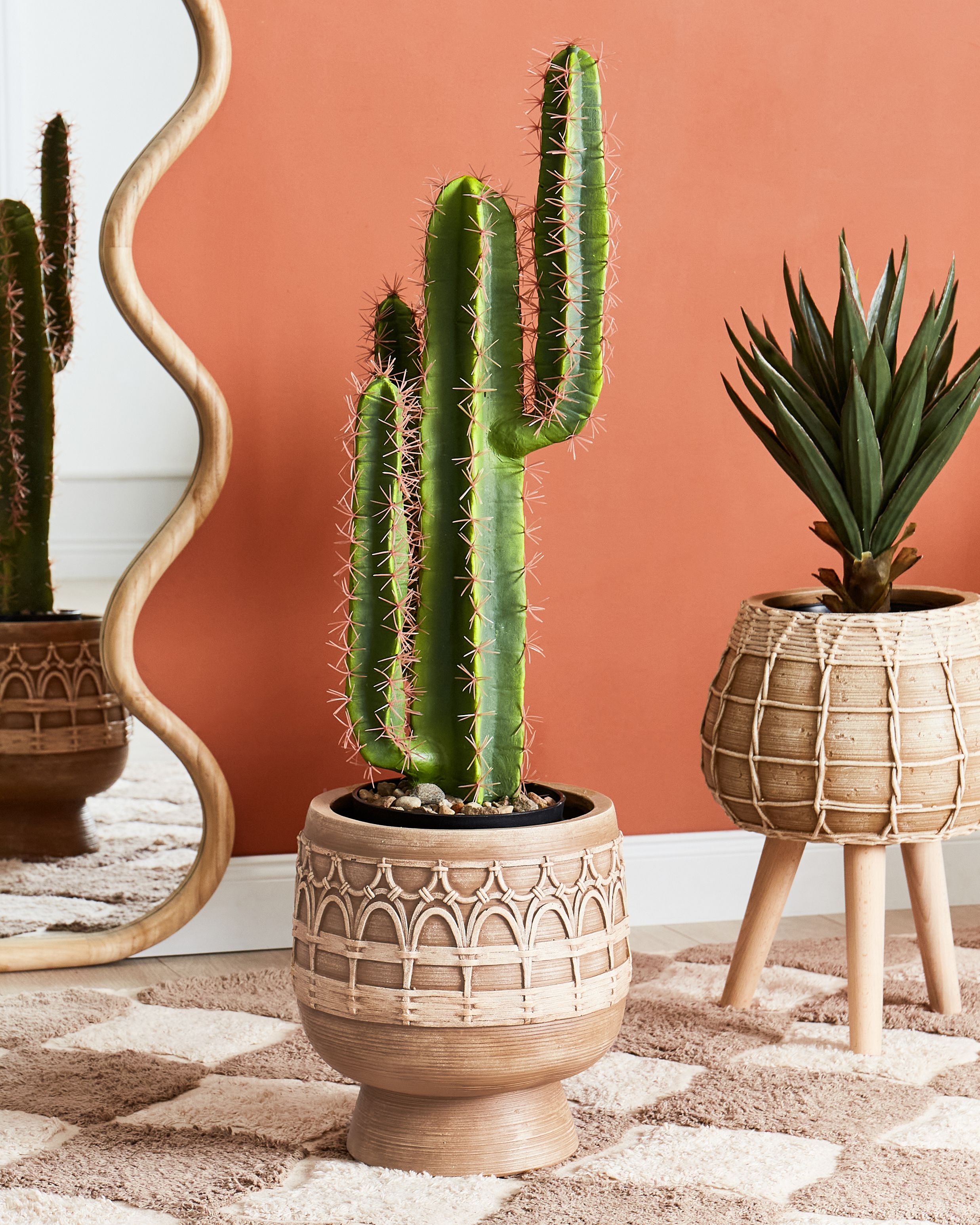 Plant Pot CICUTA 22 cm Light Brown