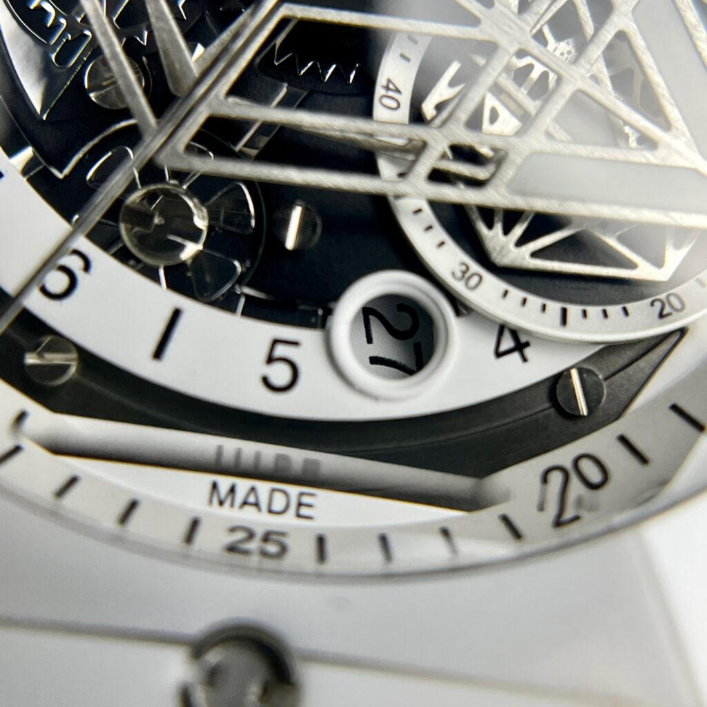 Hublot Big Bang Sang Bleu II Replica Watch White Ceramic Rubber Strap 45mm - Top club