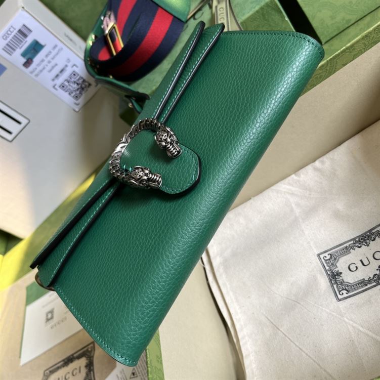 Dionysus small shoulder bag Green leather – GB0981:1High-quality replica