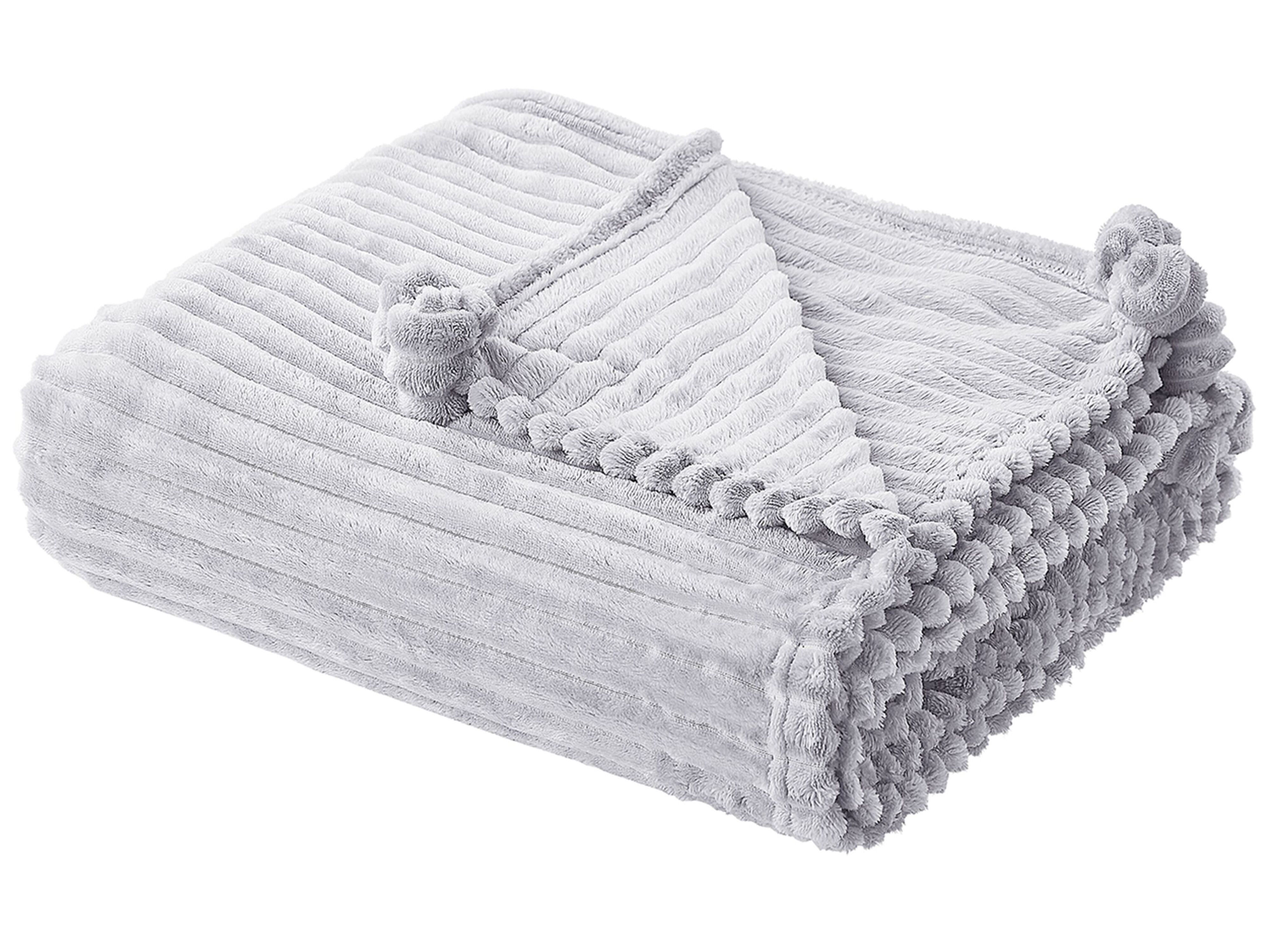 Blanket KAWERI 150 x 200 cm Light Grey