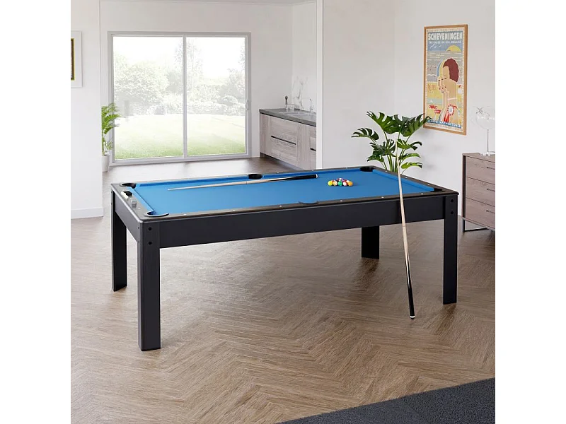 Billard Américain HARMONY 6Ft - 206,5 x 116,5 x 80 cm avec accessoires - Couleur Noir
