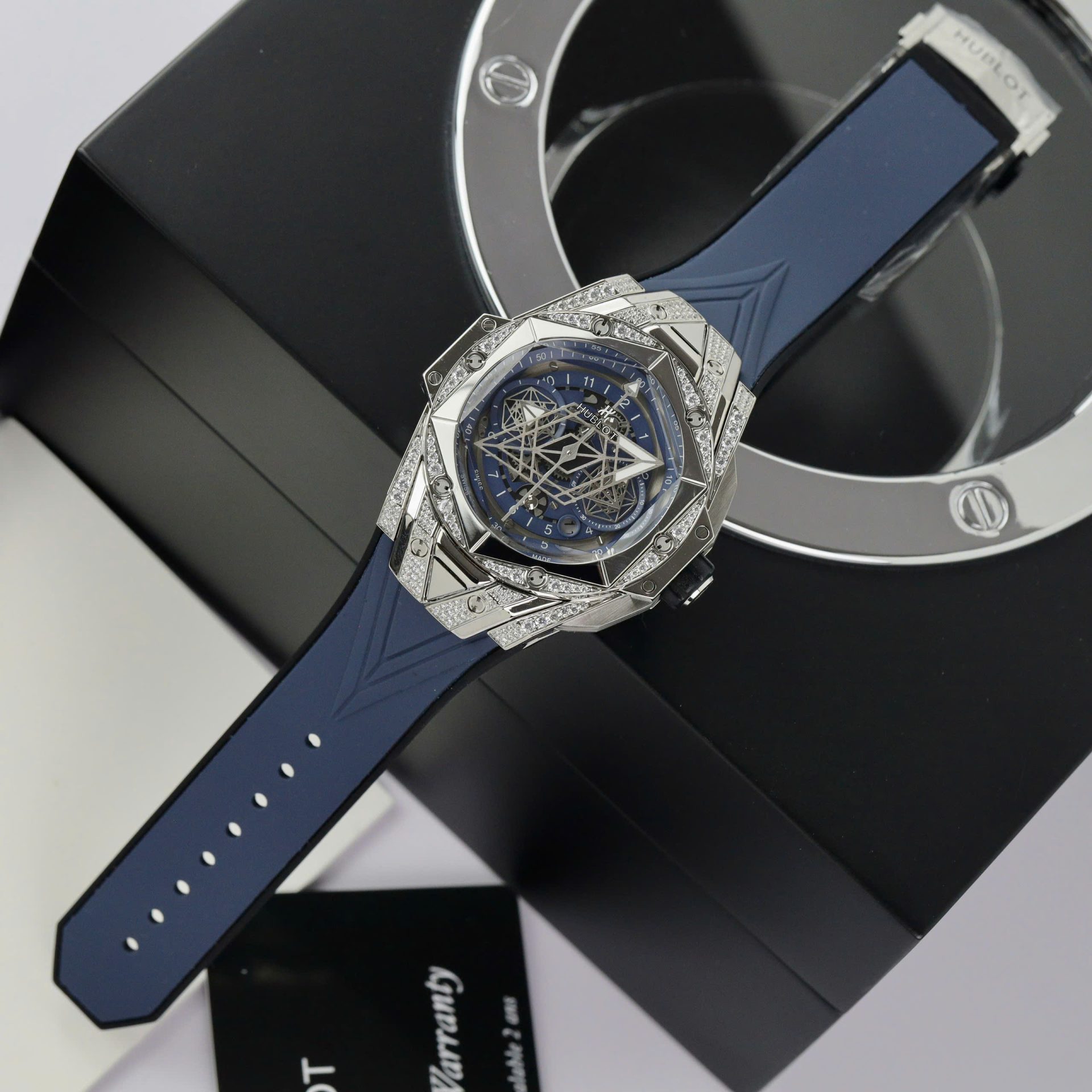 Hublot Big Bang Sang Bleu II Fake Watch Blue HB Factory 44mm - Elite Watch Atelier
