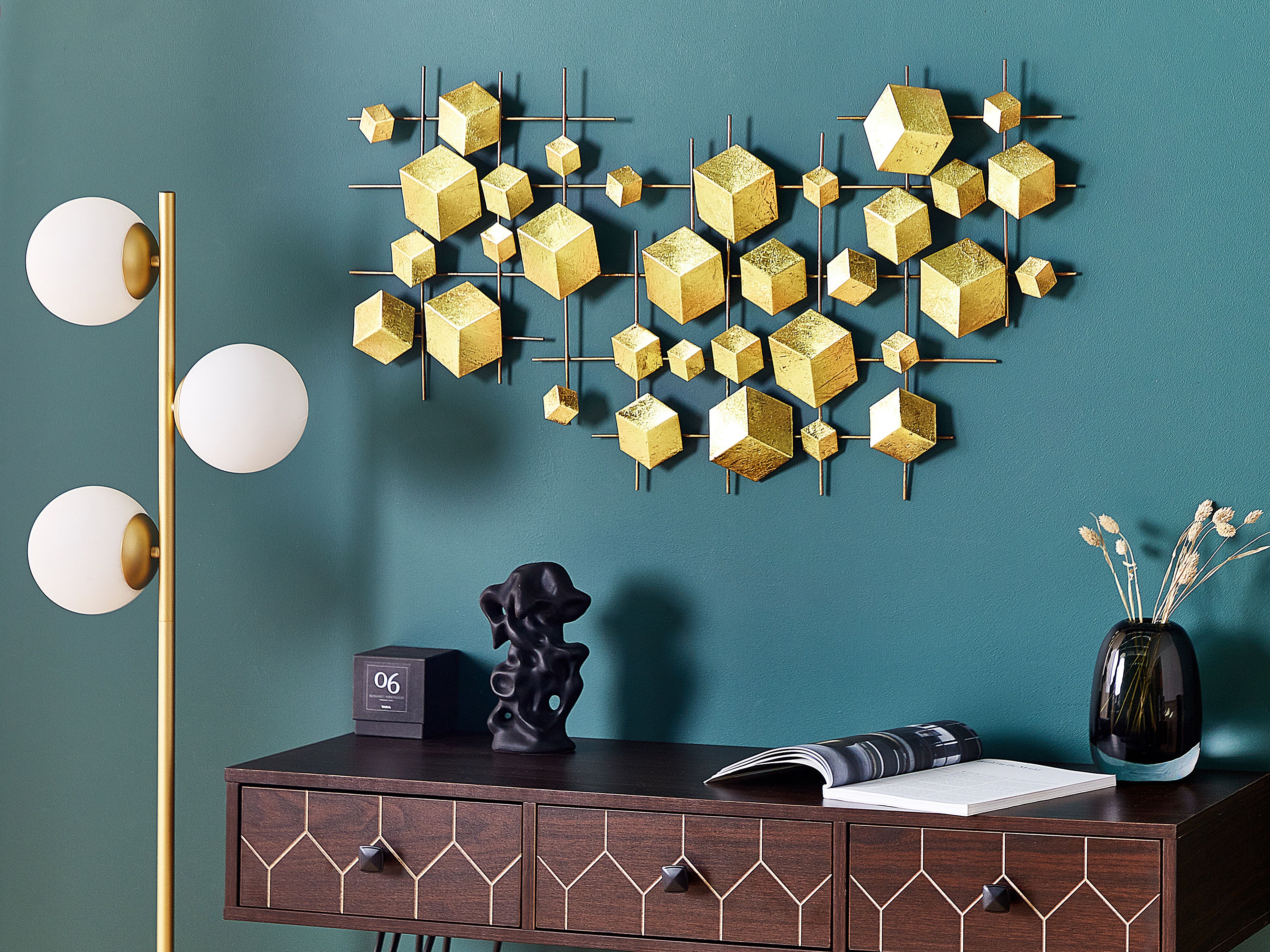 Wall Decor FLEROVIUM Metal 45 cm Gold