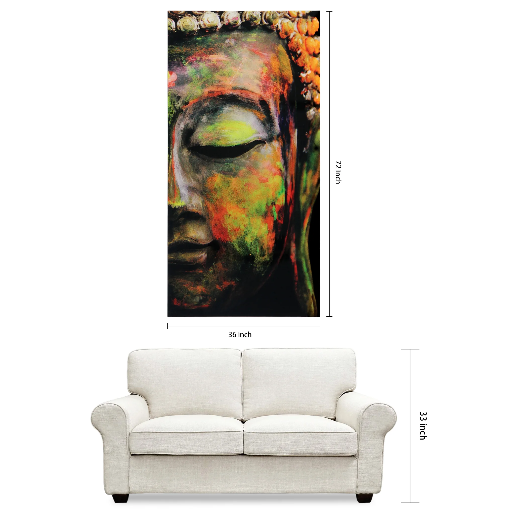 Empire Art Direct Blue Splash Frameless Free Floating Tempered Glass Panel Graphic Wall Art, 72" x 36", Ready to Hang - Image 86