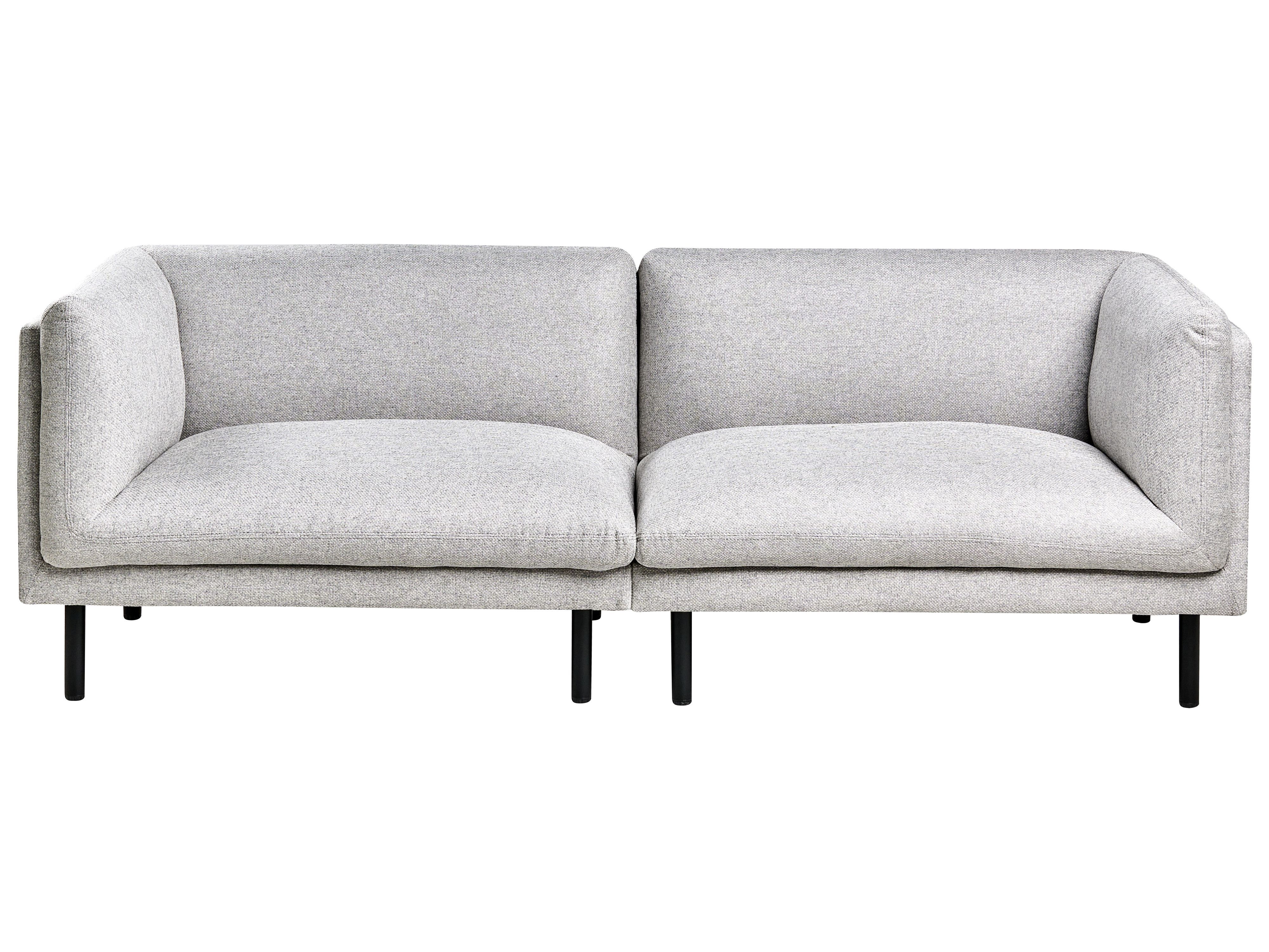 Sofa 3 Seater VORGOD Fabric Light Grey