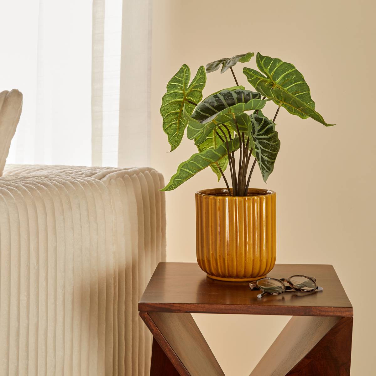 Planter "Iko" Stoneware (ceramic) H.16 cm