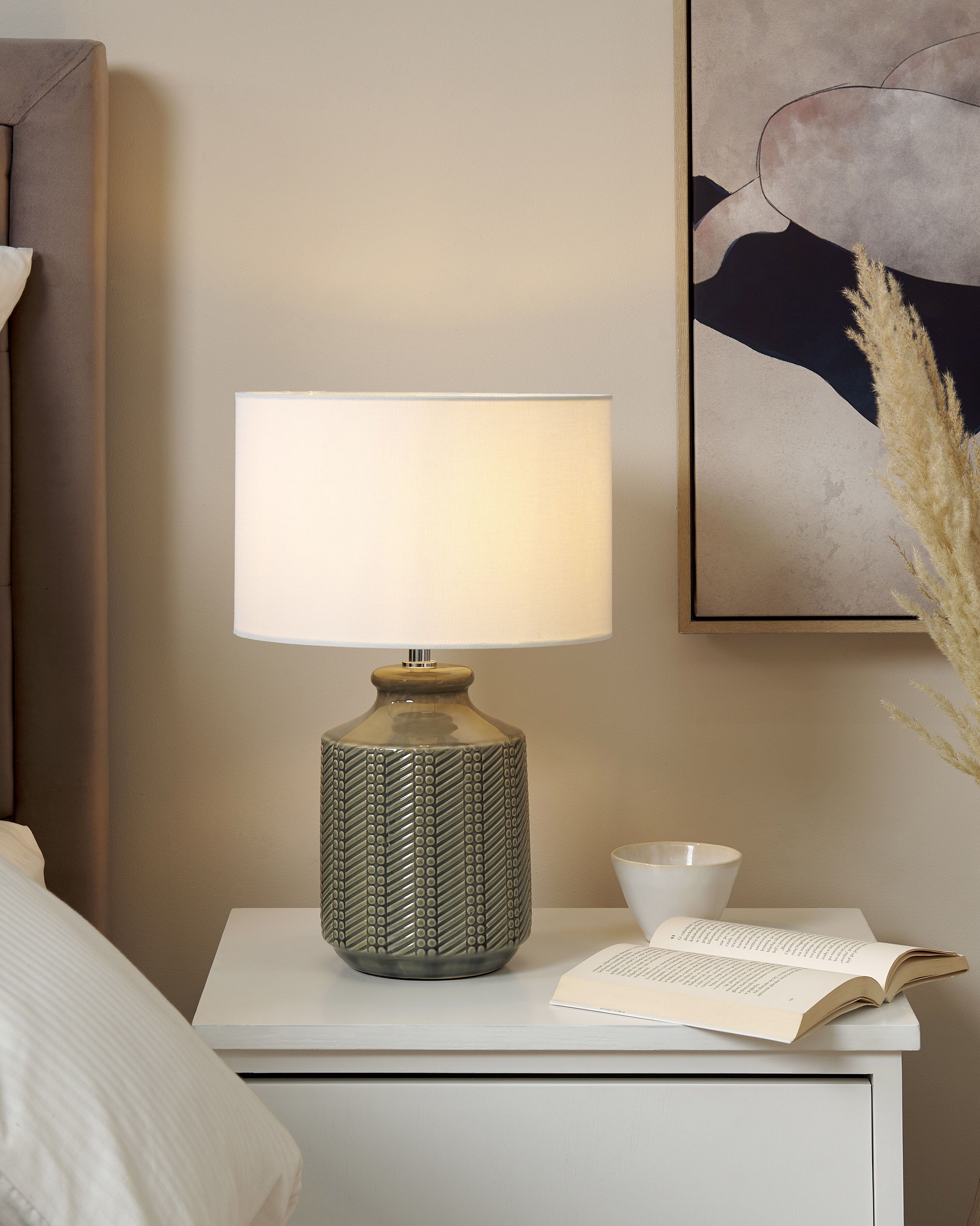 Table Lamp ESPERANCE Ceramic Grey